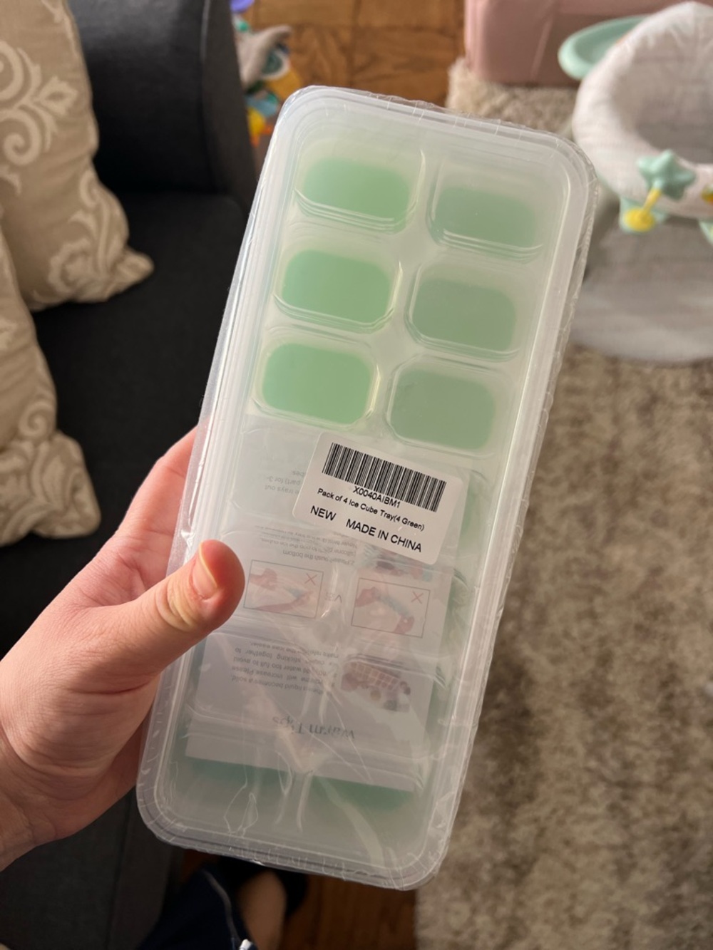 Silicone Ice Cube Tray Mold - Mint Green